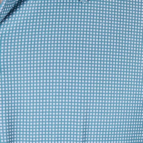 Callaway Opti Dry Teal and White Check Polo Size XXL Lady Bird Johnson GC Logo - Picture 5 of 8